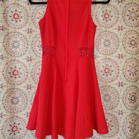 H&M Red Skater Dress Size 4 - Picture 3 of 4